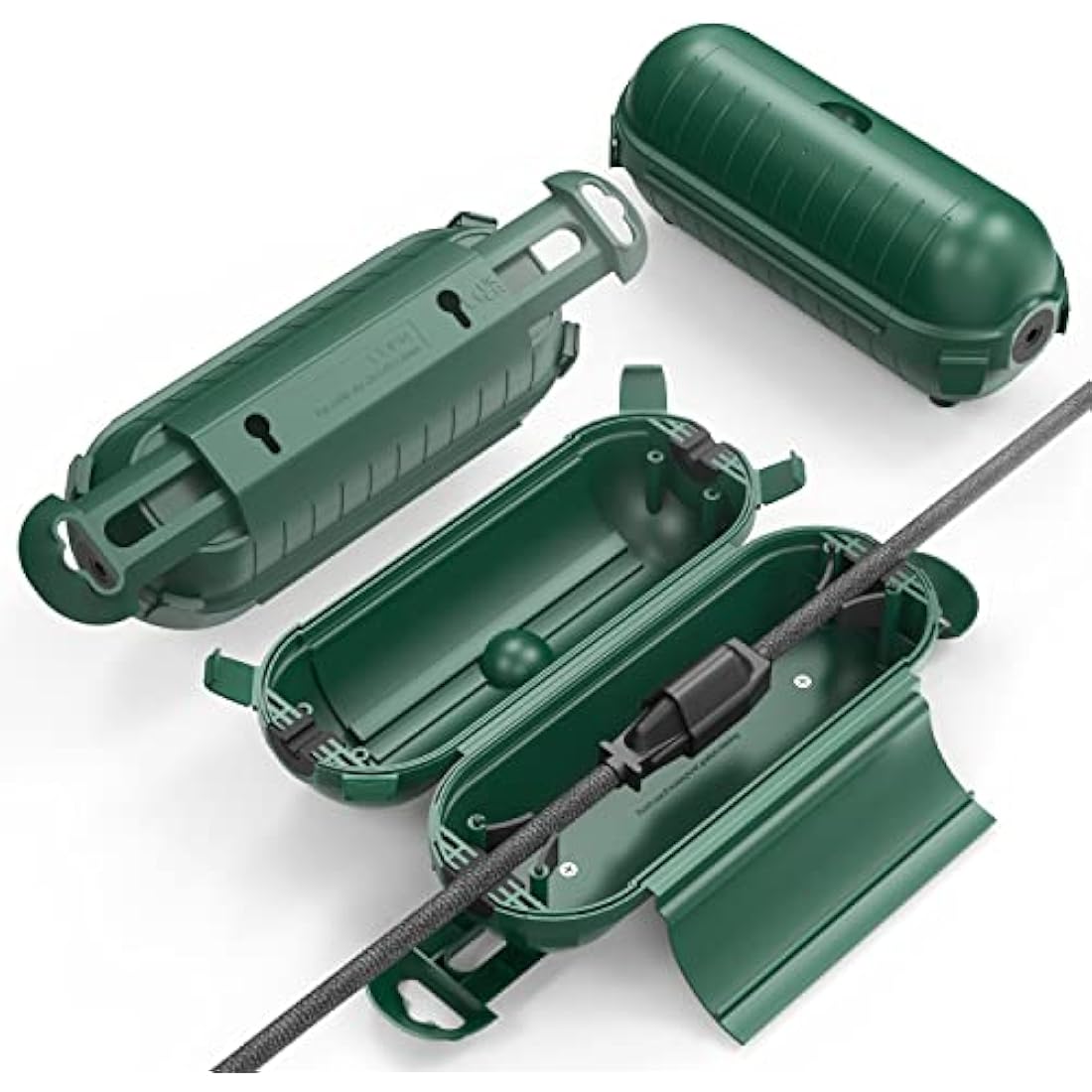 Waterproof Outdoor Extension Cord Safety Box – Set of 2