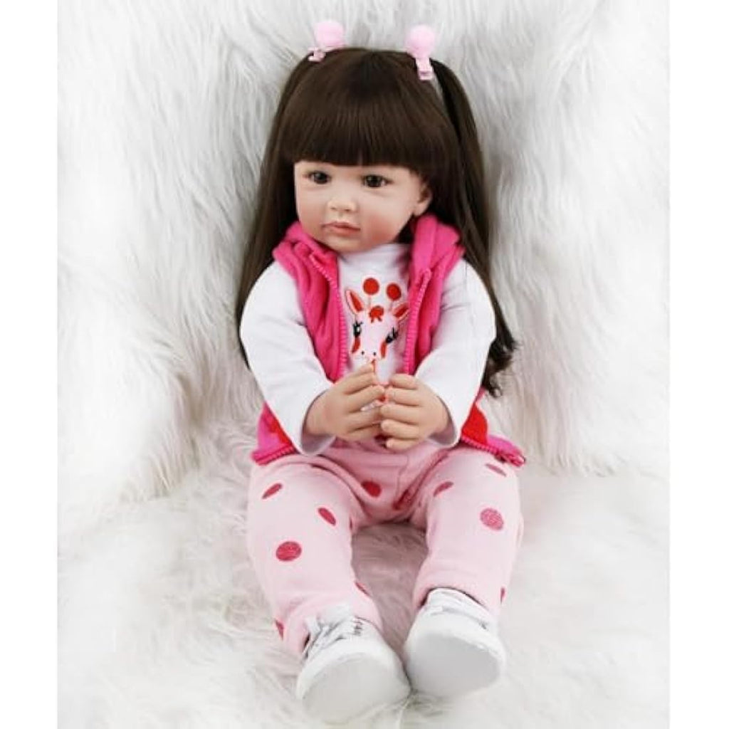 ZIYIUI 24" Reborn Baby Doll - Realistic Soft Silicone Vinyl Asian Girl