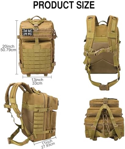 Tactical Military Backpack | 45L Large 3 Day Assault Pack