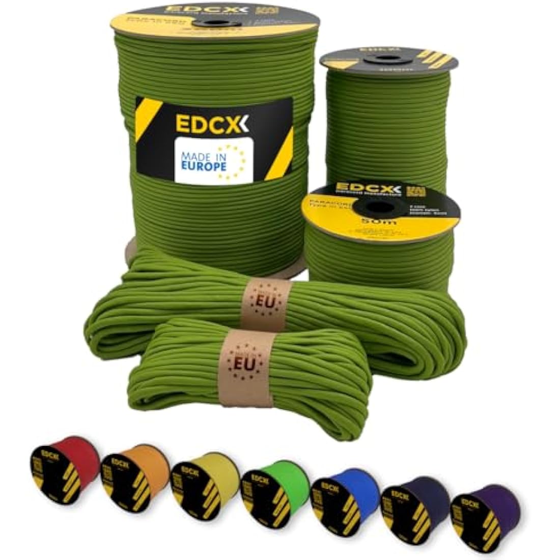 EDCX 550 Paracord Type III – 4mm Nylon Rope for Camping and DIY Crafting