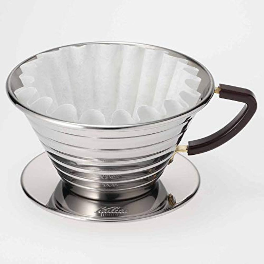 Kalita Wave 185 Pour Over Coffee Dripper – Polished Stainless Steel