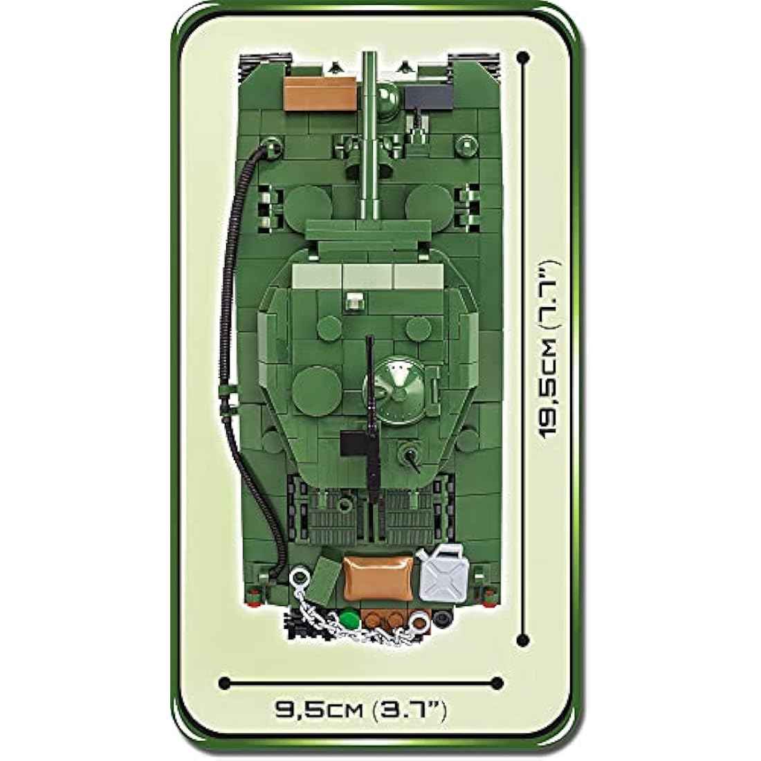 COBI Sherman M4A3E2 Jumbo Tank Model Kit - 720 Piece Building Blocks
