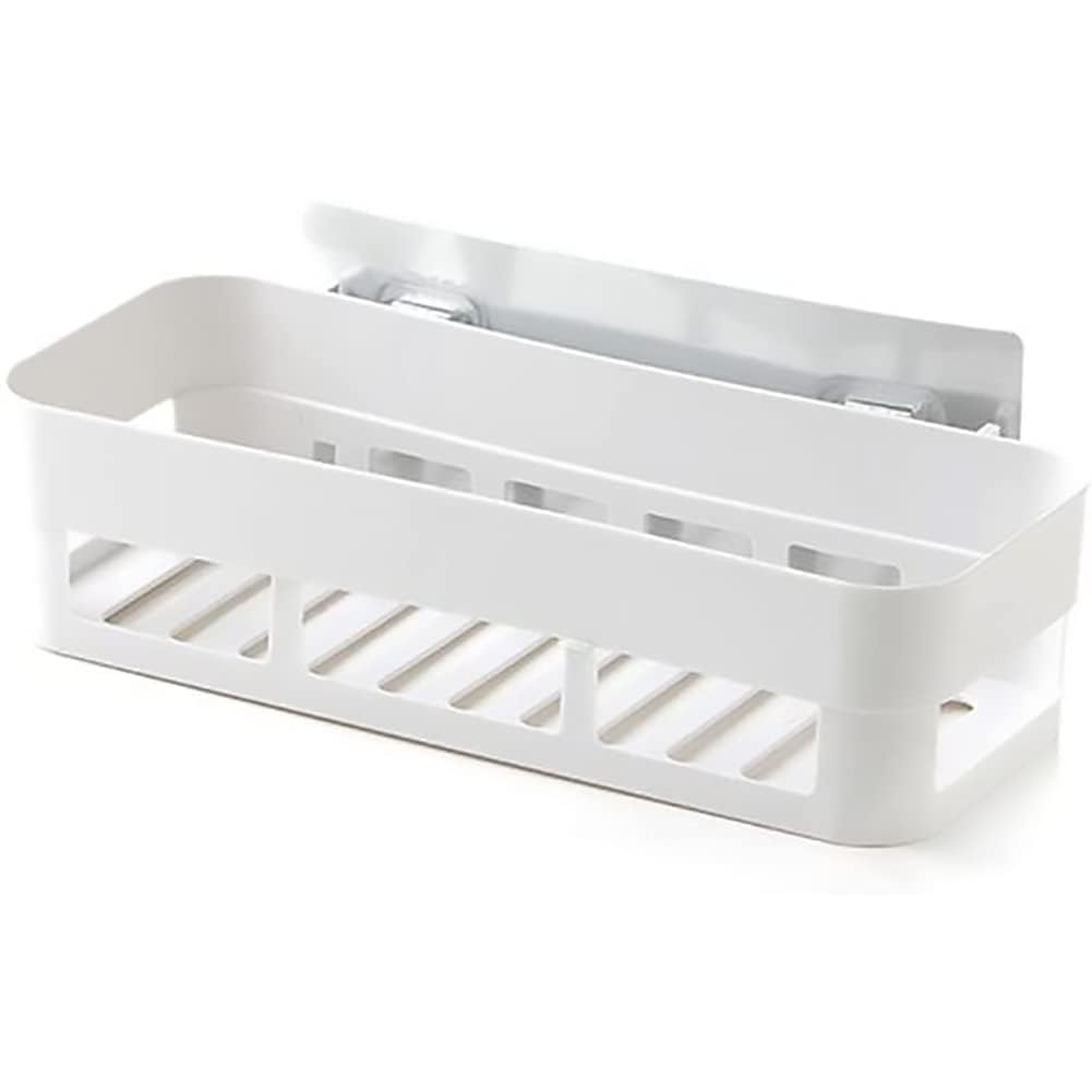 Cyrank Adhesive Shower Caddy – No-Drill Plastic Bathroom Wall Shelf