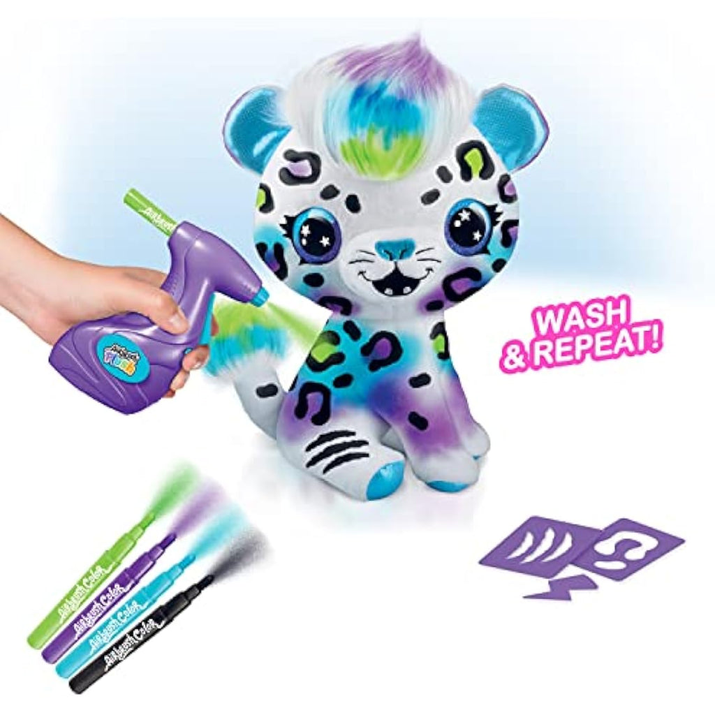 Jolof Store Airbrush Plush Wild Cat DIY Art Kit with 4 Chalk Pens