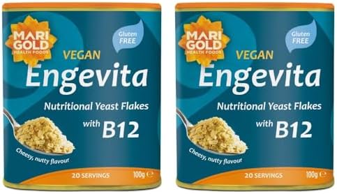 Marigold Nutritional Yeast Flakes with Vitamin B12 - 100g (Pack of 2)