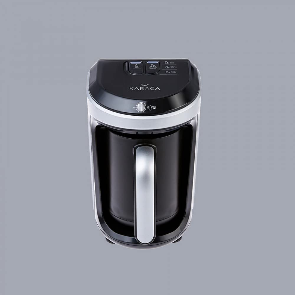 Karaca Hatır Hüps Turkish Coffee Machine & Milk Steamer, 5 Cup - Silver