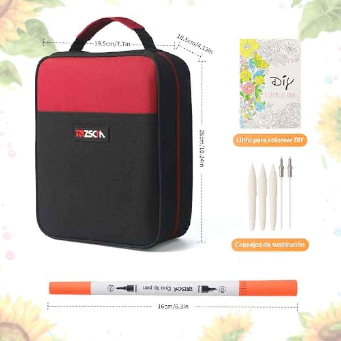 ZSCM 160 Colors Dual Tip Brush Pens for Adult Coloring and Calligraphy
