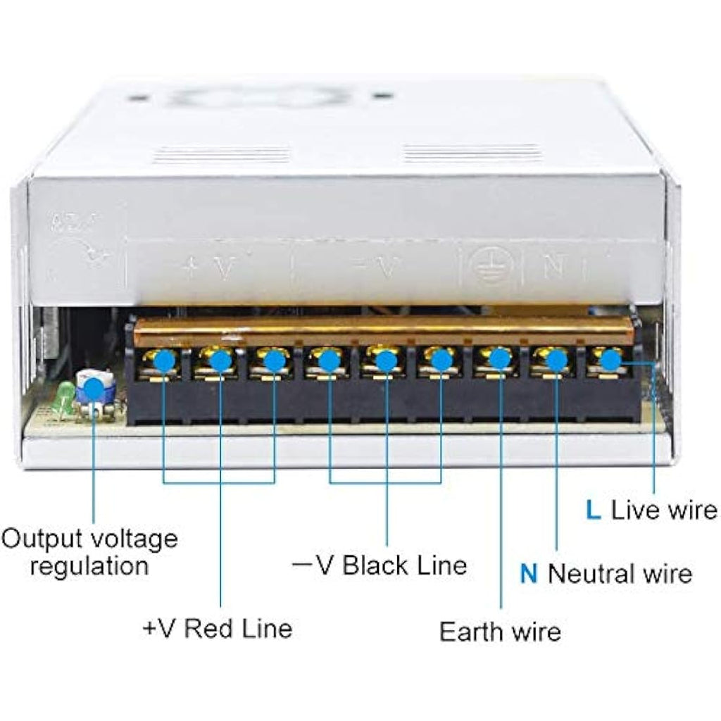 inShareplus 12V 37.5A 450W DC Regulated Switching Power Supply Transformer