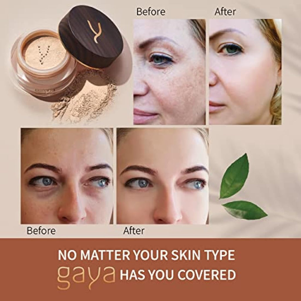 Gaya Cosmetics Mineral Powder Foundation – Vegan Full Coverage MF4