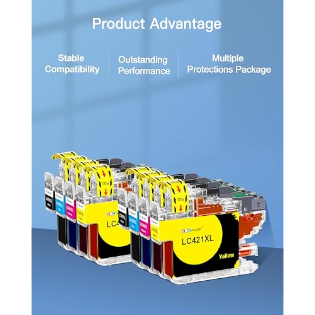 GPC Image LC421XL Compatible Ink Cartridges for Brother DCP-J1050DW, 8-Pack