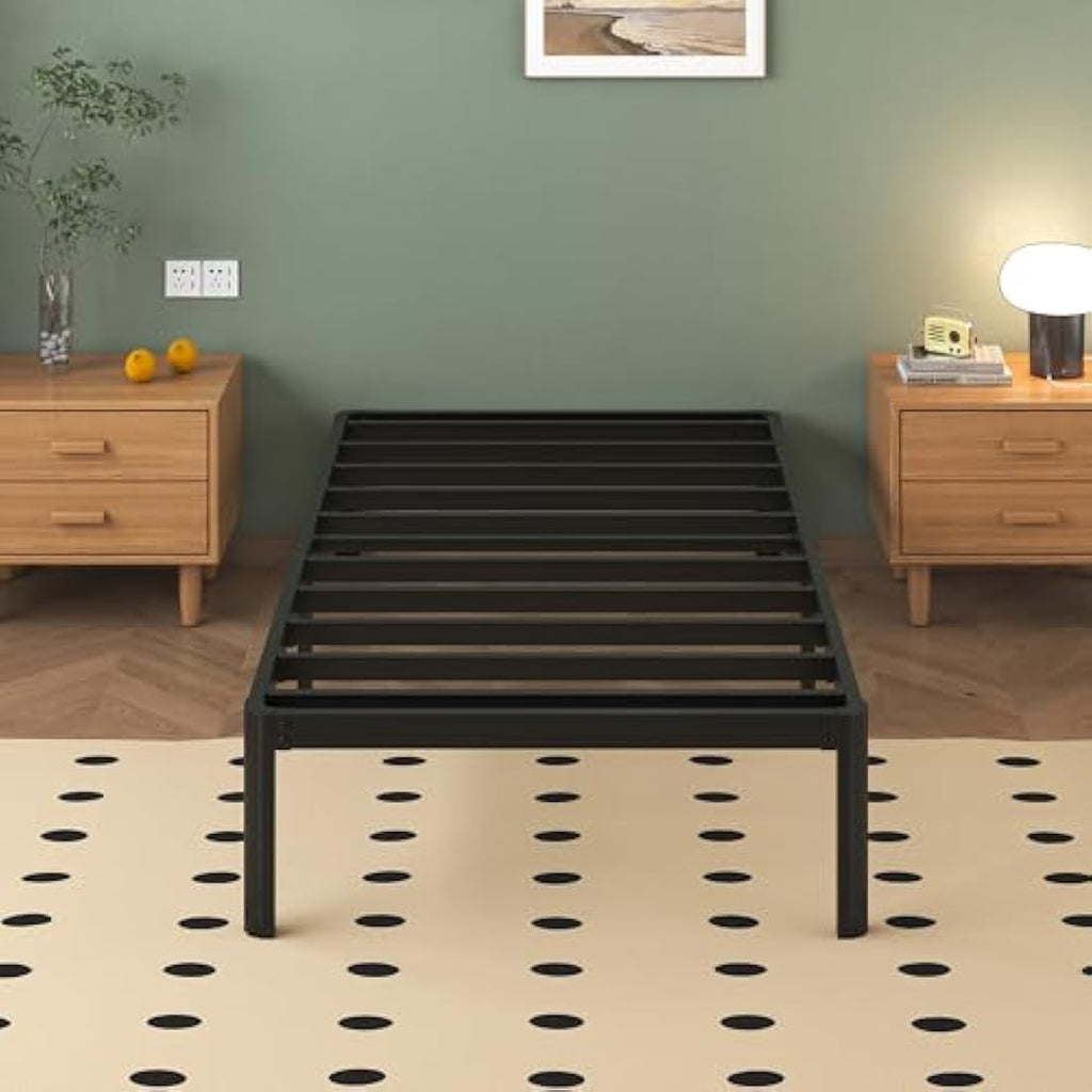 Lutown 2ft6 Small Single Metal Bed Frame – Heavy Duty 30cm High