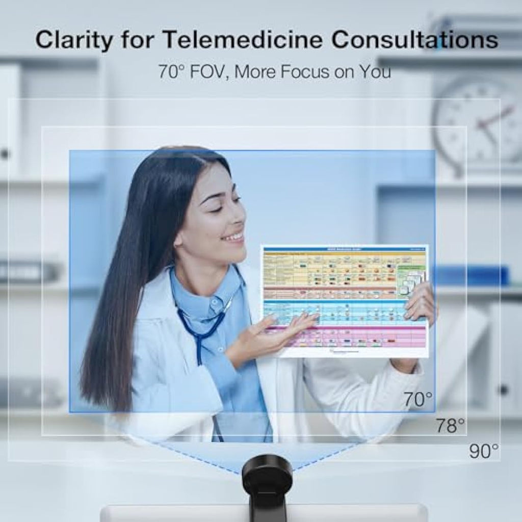 EMEET C950 4K UHD Webcam - PDAF Autofocus & Noise-Canceling Mic