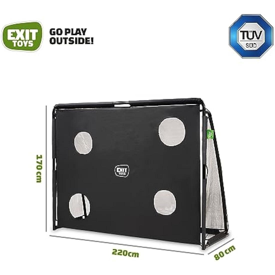 EXIT Toys Maestro Steel Football Goal with Training Screen | 180x120cm