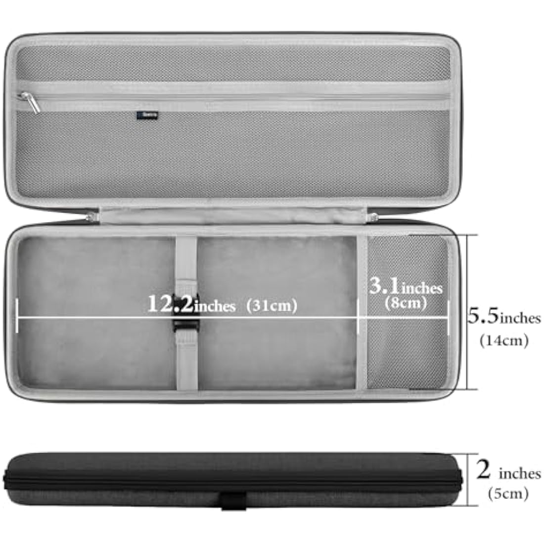Geekria 75% Keyboard Case | Hard Shell Travel Bag for Logitech & Keychron