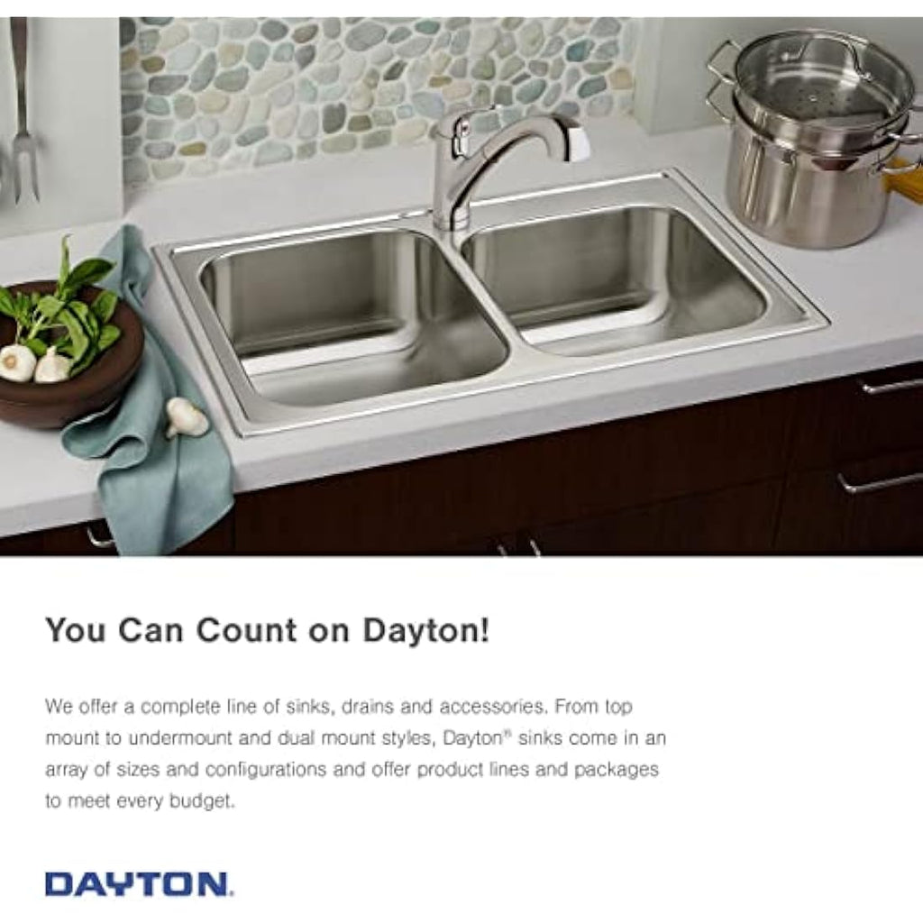Elkay Dayton 25-Inch Stainless Steel Single Bowl Drop-In Kitchen Sink
