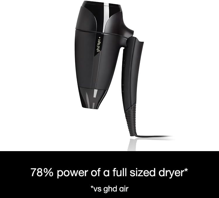 ghd Flight+ Travel Hair Dryer – Dual Voltage Compact Dryer with Case