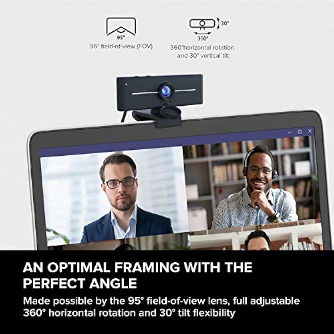 Creative Live! Cam Sync 4K UHD USB Webcam | 95° Wide-Angle & Dual Mics