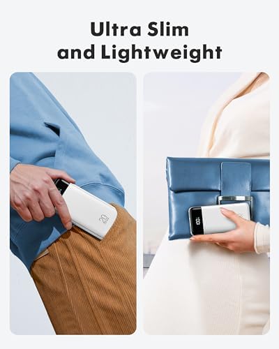 Charmast 20,000mAh Power Bank | 20W Fast Charging Portable Charger - White