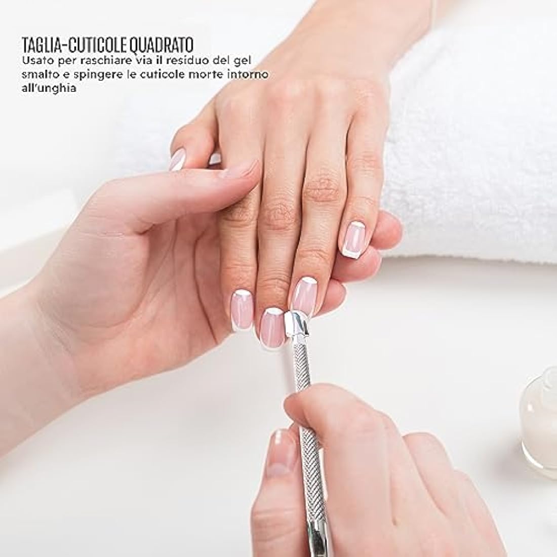 Armiz Stainless Steel Cuticle Pusher | Dual Head Gel Nail Scraper Tool