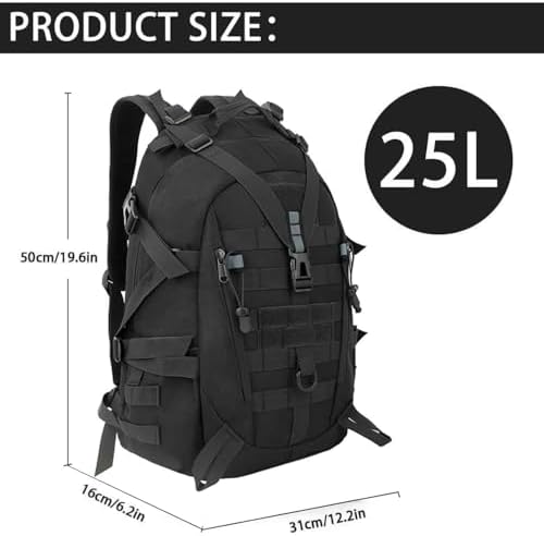 aiGear 25L Military Tactical Backpack | Molle System Hiking Daypack