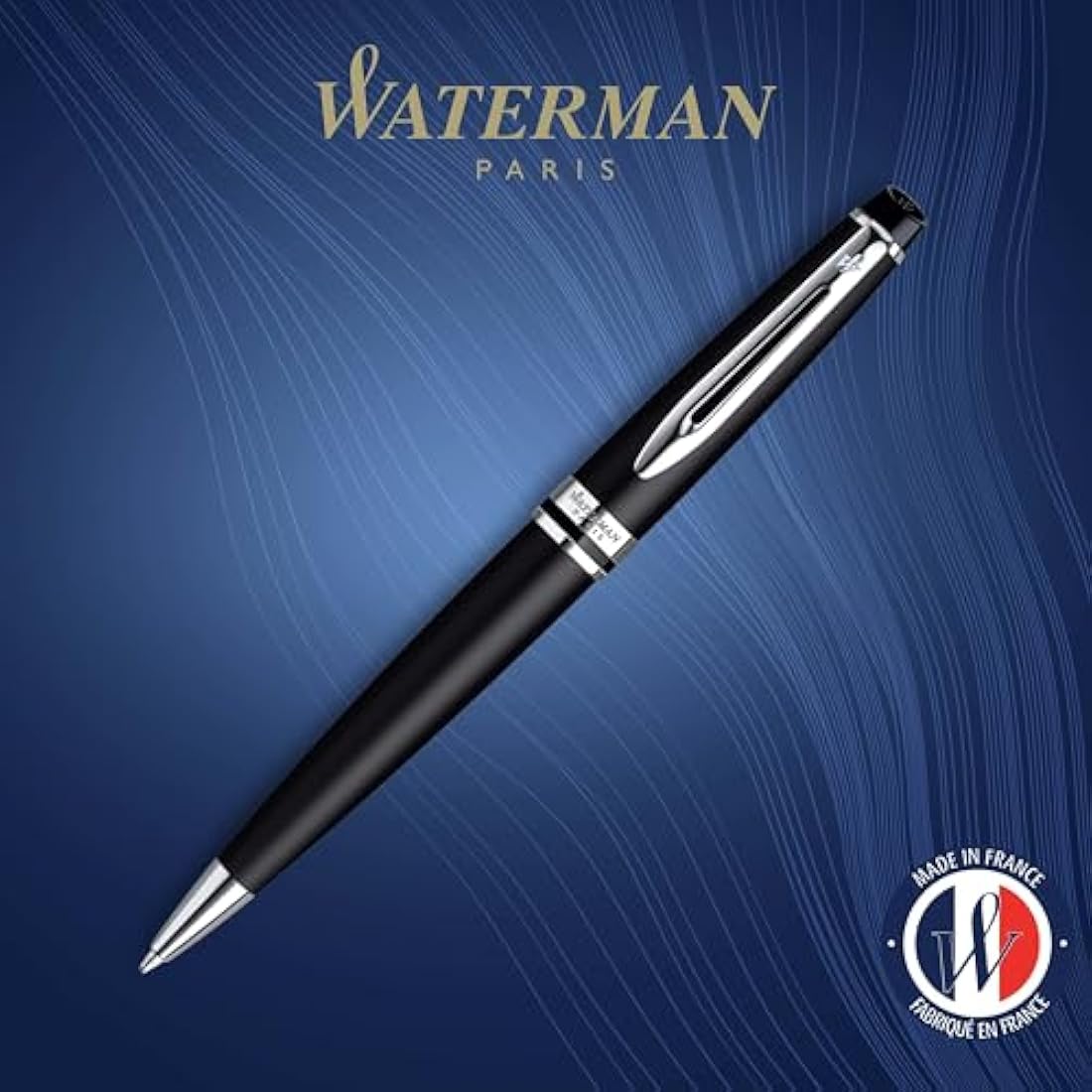 Waterman Expert Ballpoint Pen – Matte Black & Chrome, Medium Tip