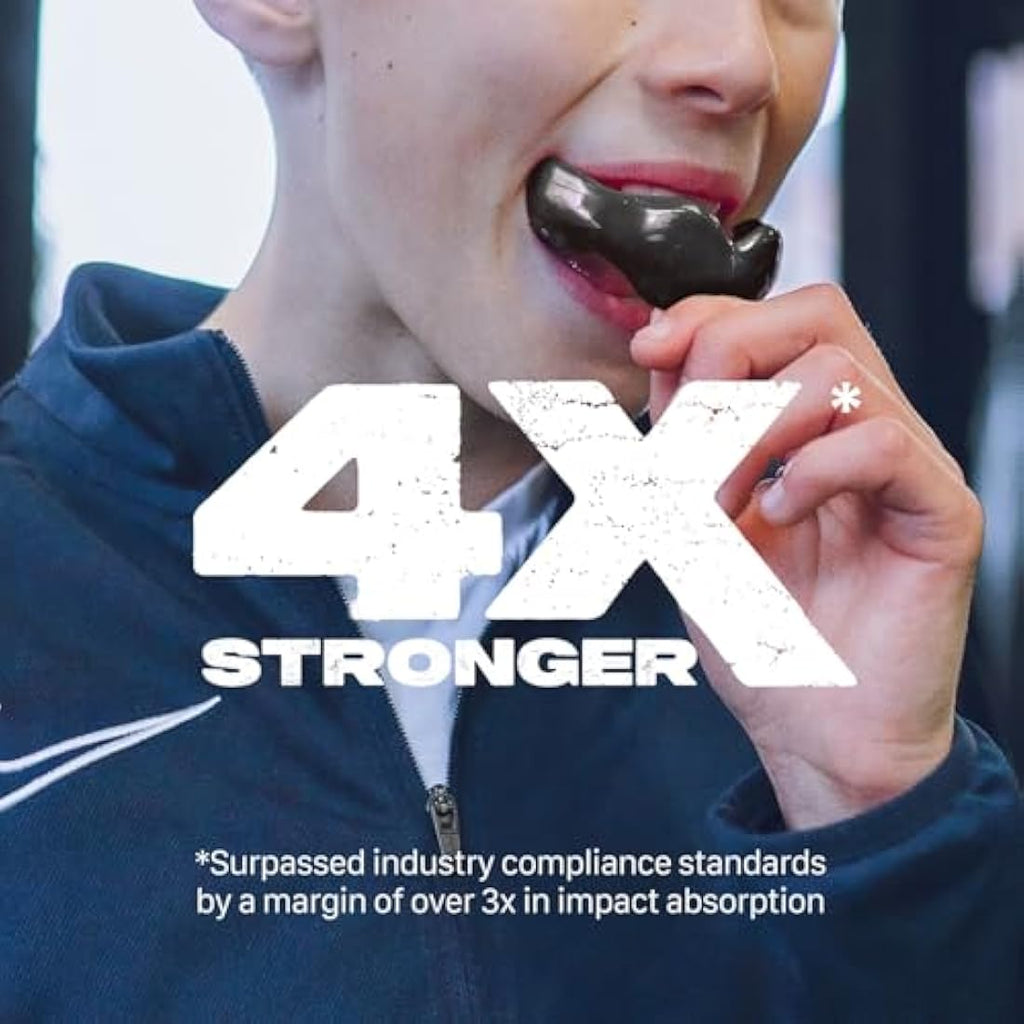 SafeJawz Orthodontic Mouthguard for Braces – Remouldable Gum Shield, Black