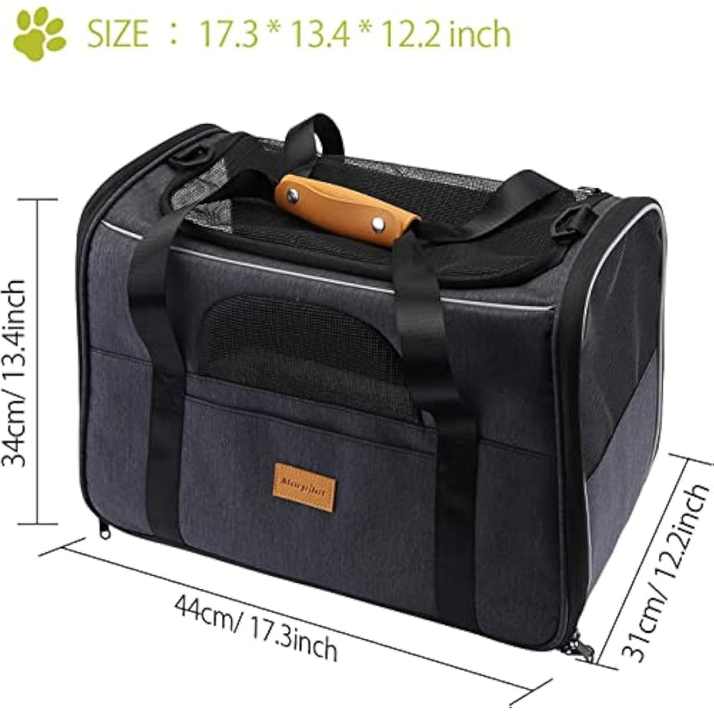 Morpilot Airline Approved Pet Carrier – Breathable Cat & Dog Travel Bag