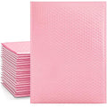 Switory Poly Bubble Mailers – 25 Pack Padded Envelopes, Pale Pink, 26.7x38cm