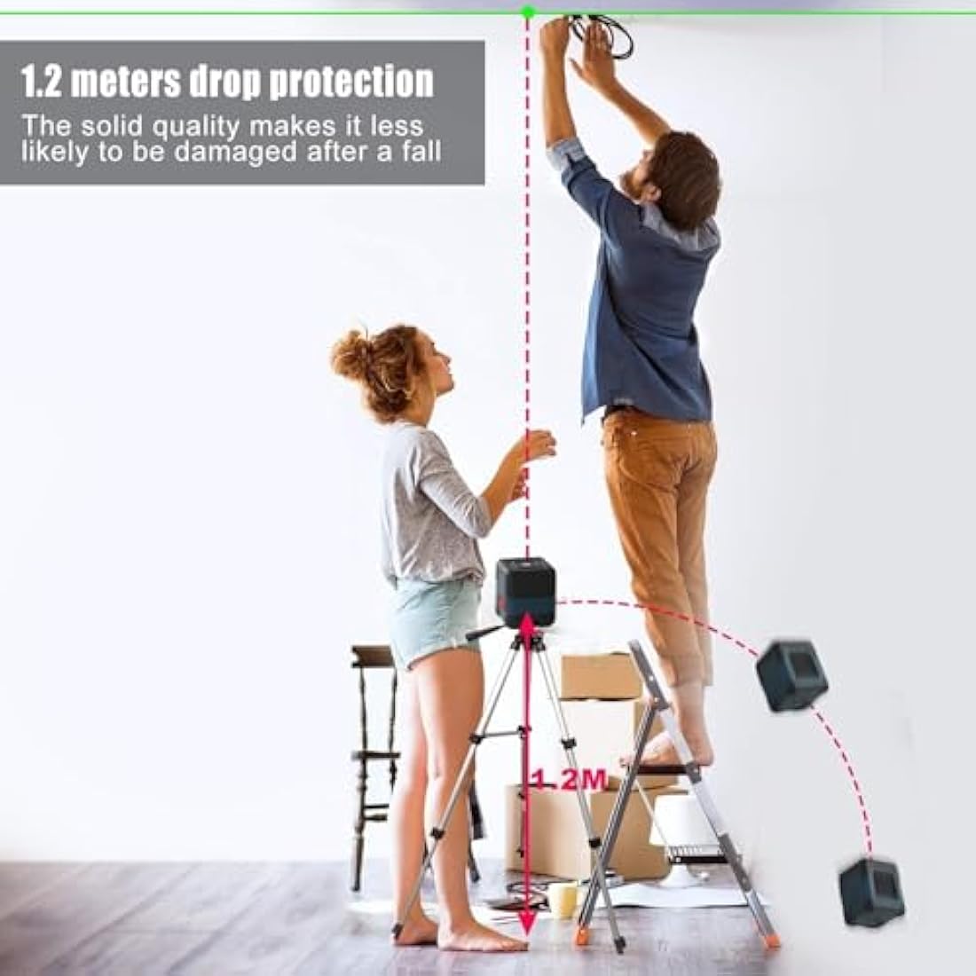 RockSeed Green Laser Level – Self-Leveling Cross Line with IP54 Protection
