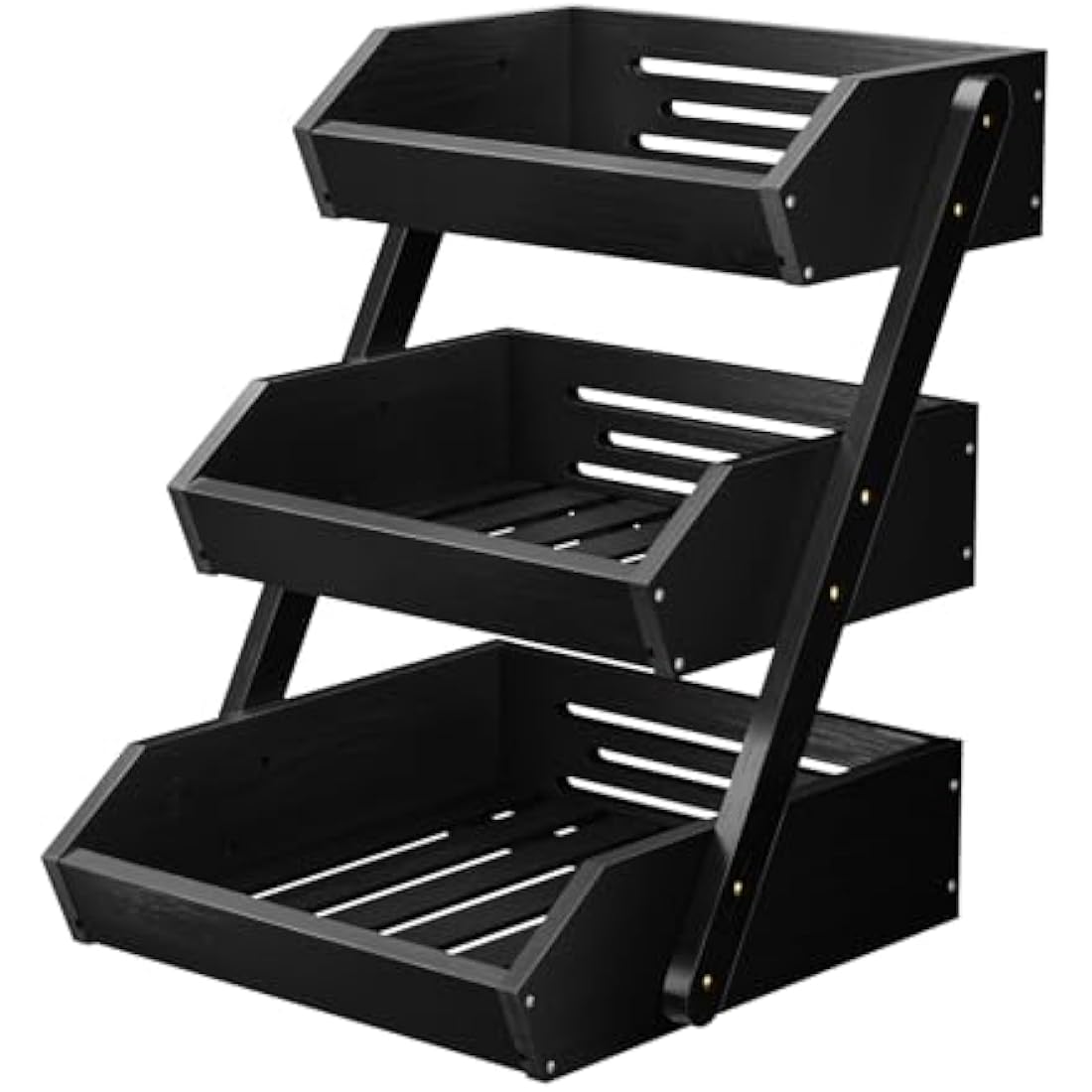CALM COZY 3-Tier Bamboo Fruit Basket | Countertop Vegetable Storage Rack