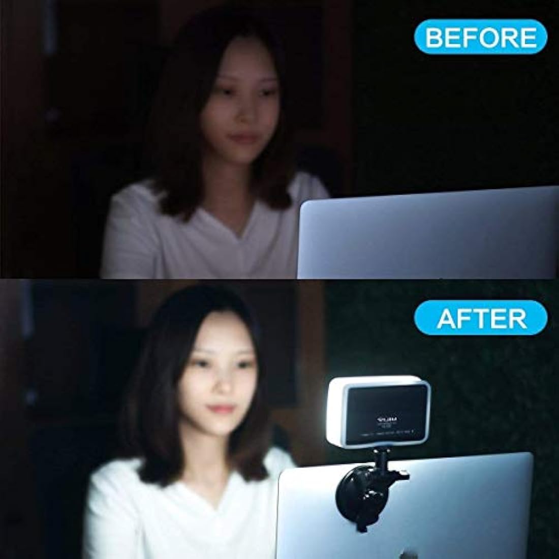 VIJIM VL120 Portable LED Video Light with Suction Cup for Laptop