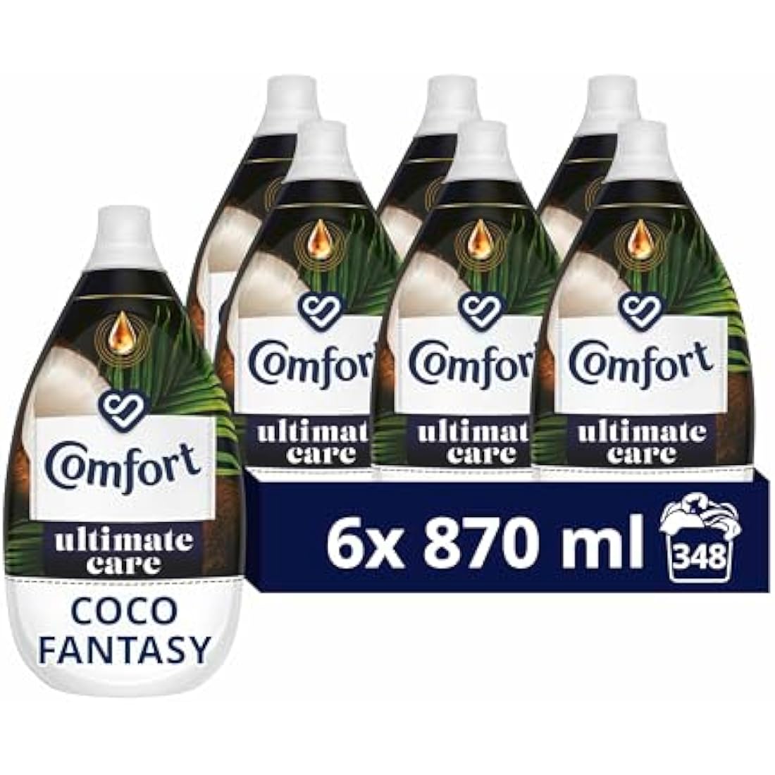 Comfort Ultimate Care Coco Fantasy Fabric Conditioner - 6 x 870ml