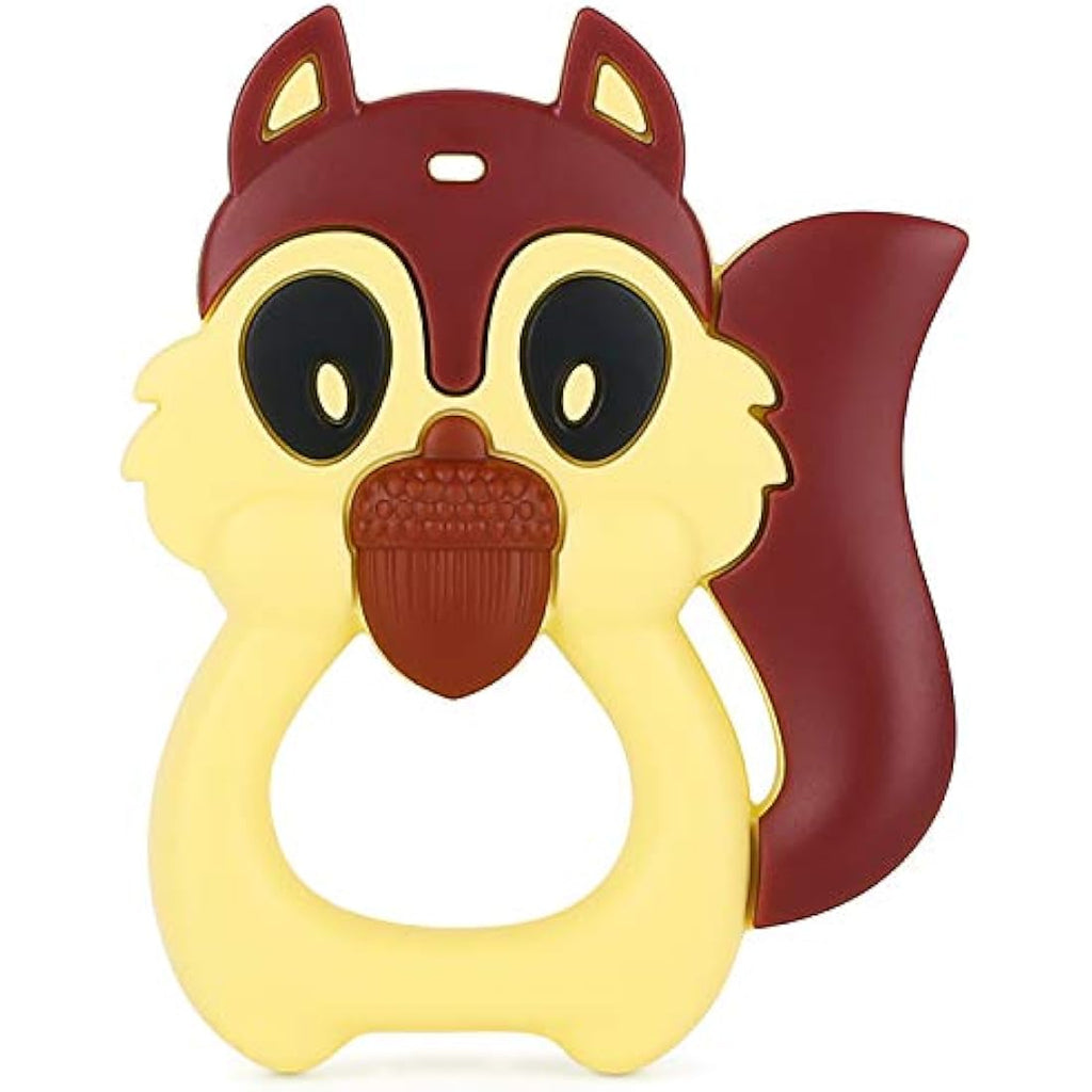 PREMYO Silicone Baby Teething Toy – BPA Free Squirrel Teether, Brown