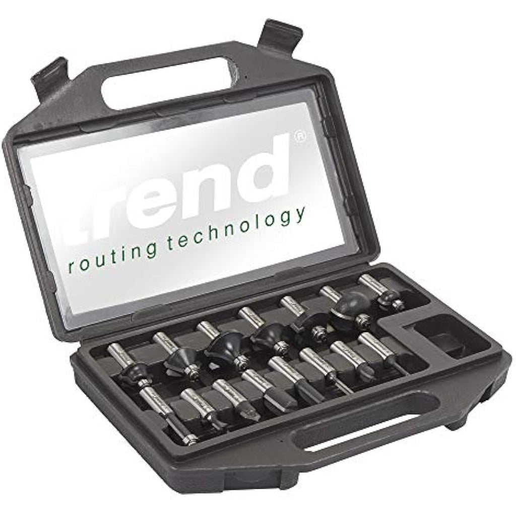 Trend 15-Piece Router Cutter Set | 1/2 Inch Shank Tungsten Carbide Tipped