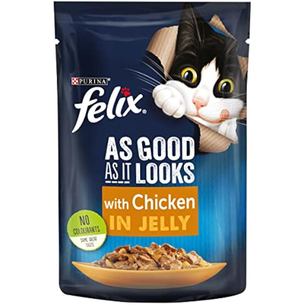 Felix As Good As It Looks Chicken In Jelly Wet Cat Food - 20 x 100g