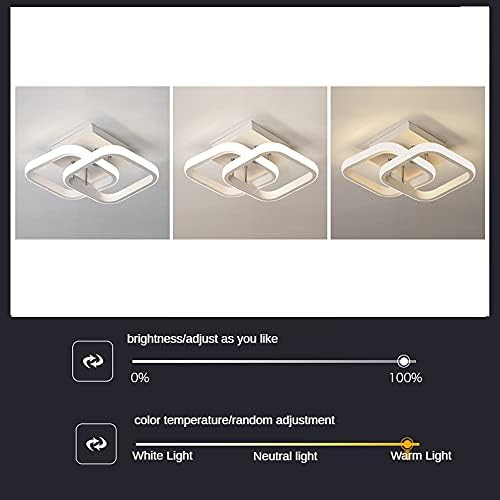 22W Modern Square LED Ceiling Light | Dimmable 3-Color Lamp
