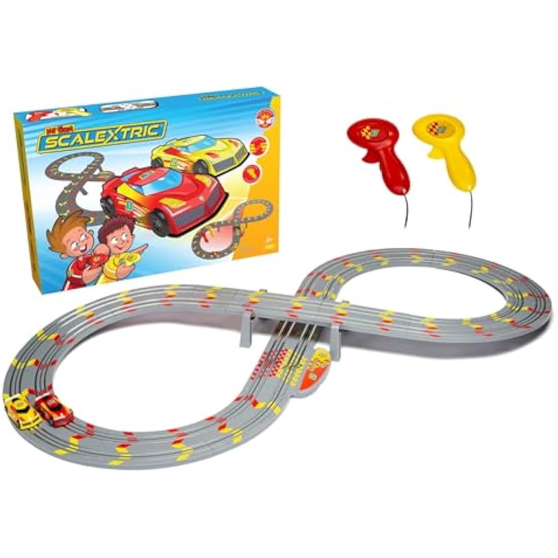 Scalextric My First Racing Track Set – Mains Powered Micro Slot Car Toy