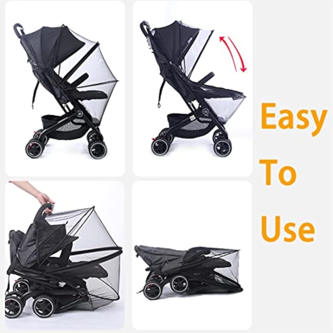 Orzbow Universal Baby Mosquito Net for Prams – Breathable Mesh Bug Cover