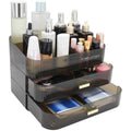 Stackable Makeup Organizer – 2-Drawer PET Cosmetic Storage