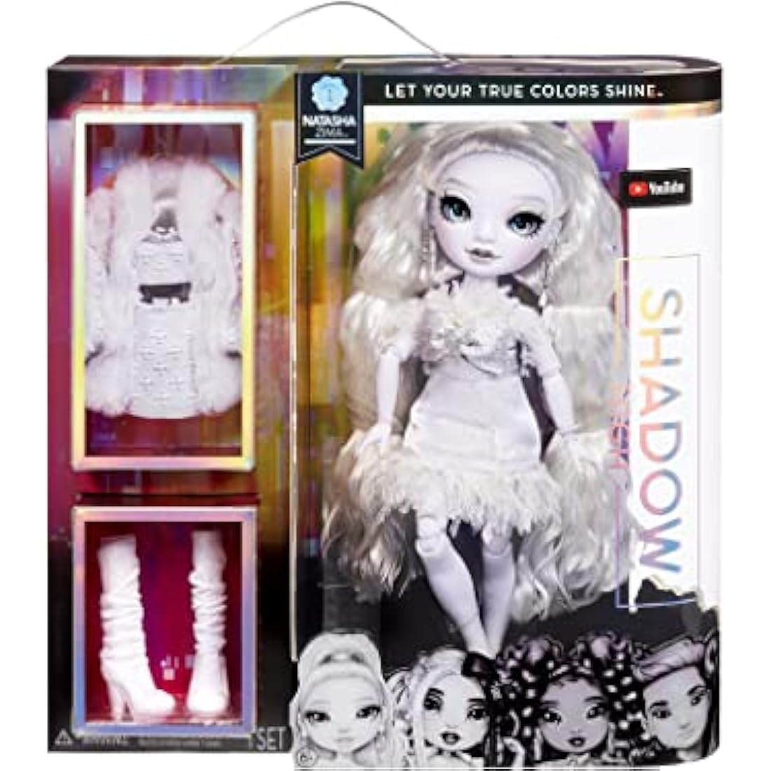 Rainbow High Shadow High Natasha Zima Greyscale Fashion Doll with Outfits