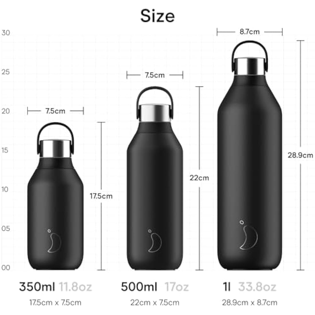 Chilly's Series 2 Water Bottle – Insulated Stainless Steel Thermal Flask