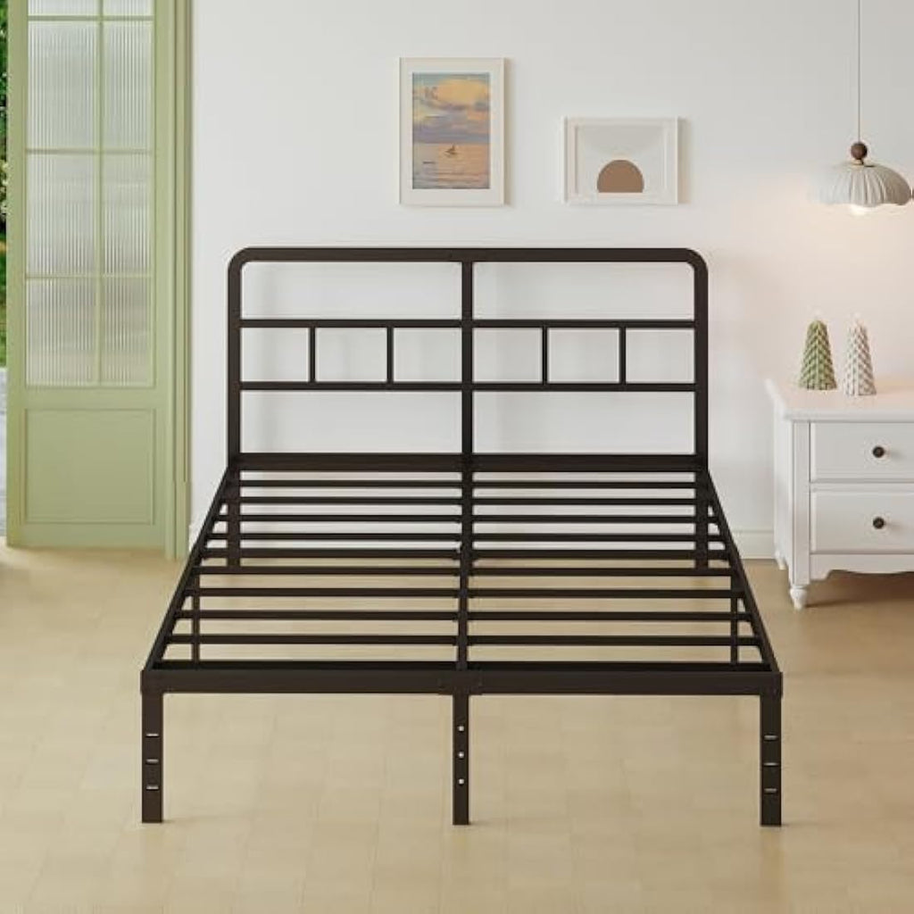 Jolof Store Super King Metal Bed Frame – Heavy Duty with Storage, Black