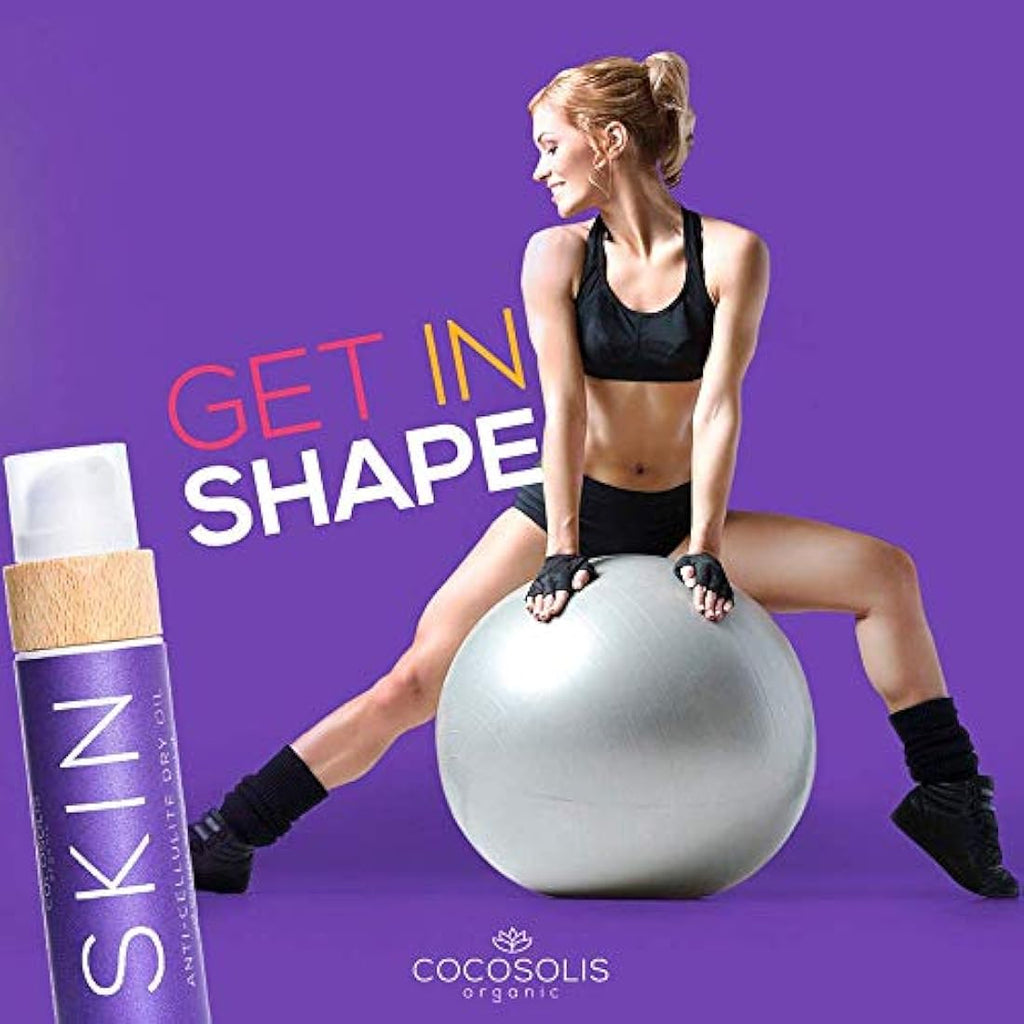 COCOSOLIS Anti Cellulite Body Oil – Organic Skin Tightening & Massage