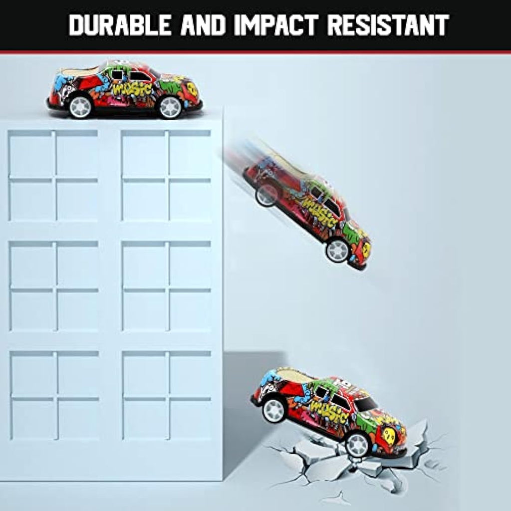 Veluoess 40-Piece Pull Back Toy Cars Set with 2-in-1 Play Mat Storage Bag