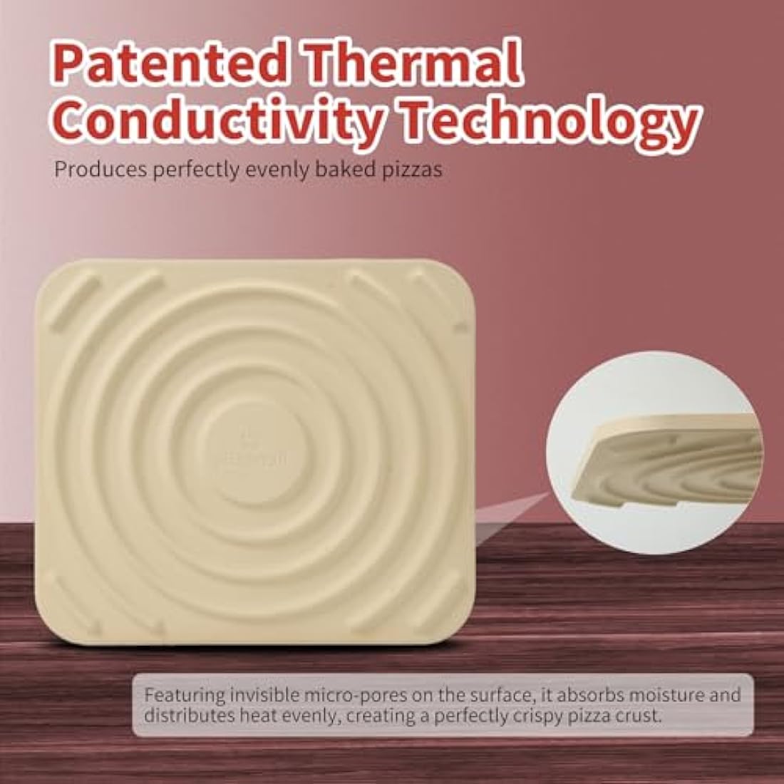 Cordierite Pizza Stone and Peel Set – 16x14 Rectangular Stone