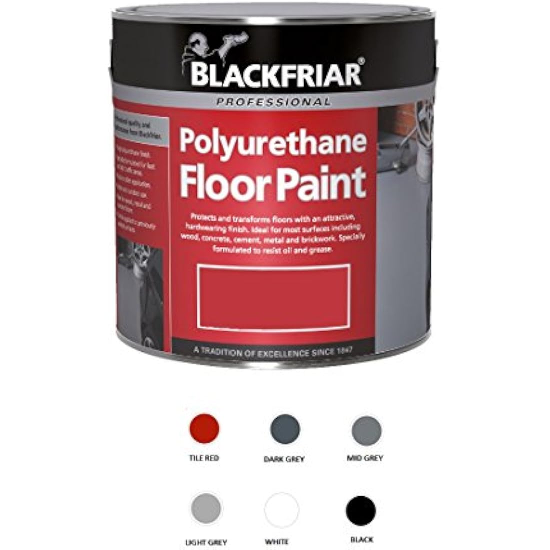 Blackfriar Polyurethane Floor Paint – Mid Grey Durable Finish 5L