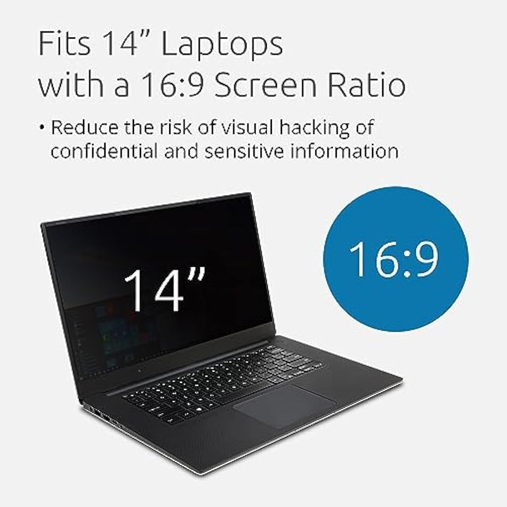 Kensington 14" Laptop Privacy Screen Filter | Anti-Glare & Blue Light