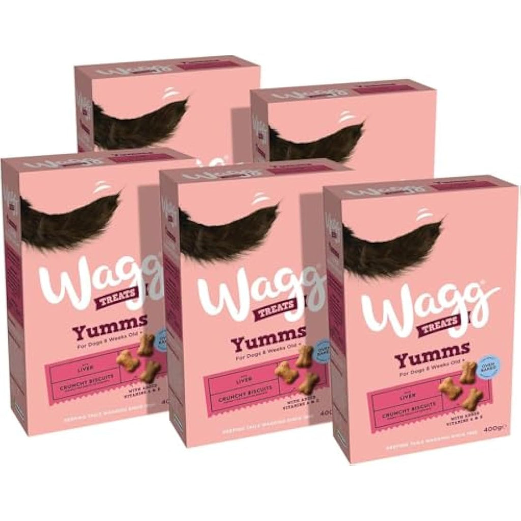 Wagg Yumms Liver Dog Treats – Oven Baked & Nutritious – 400g (Pack of 5)