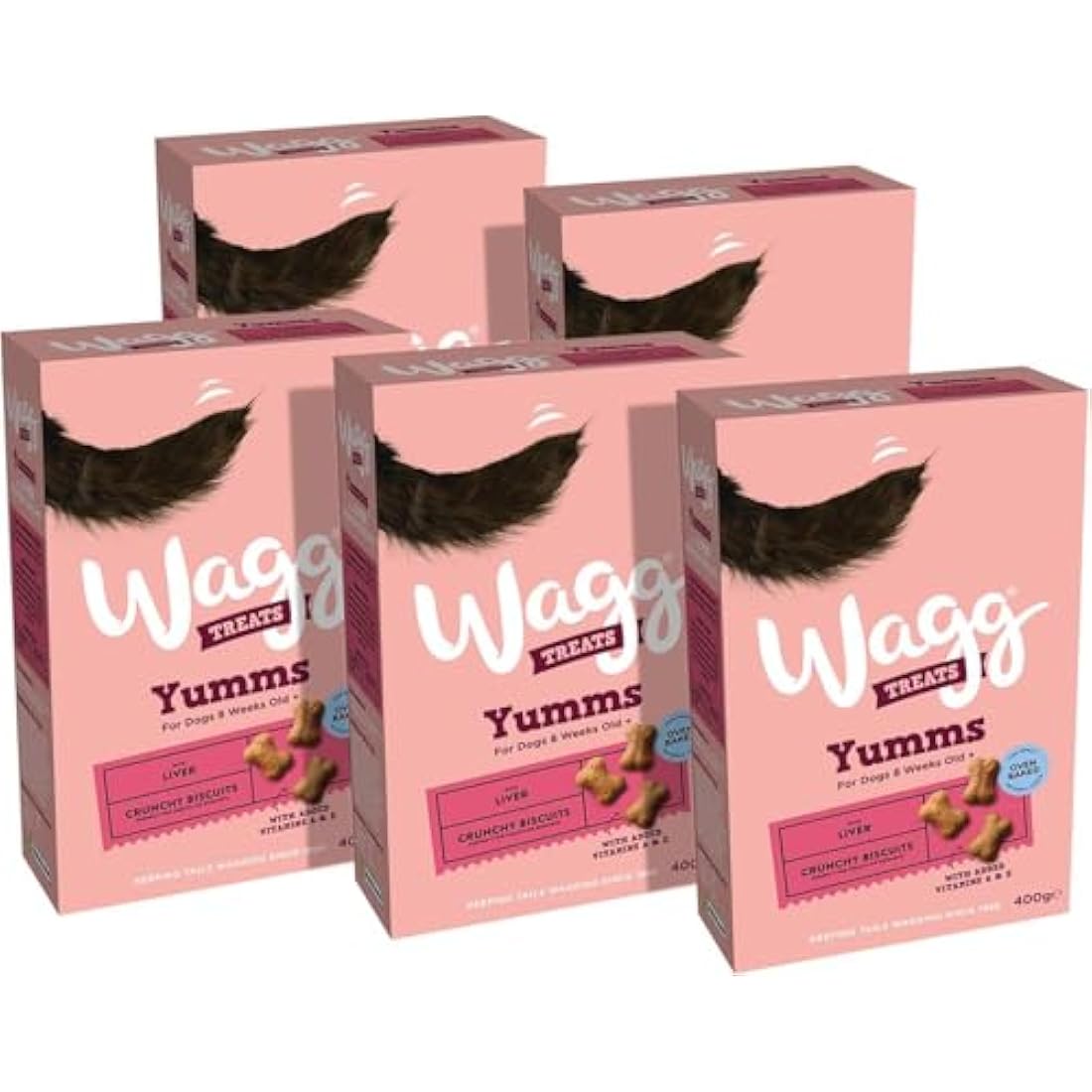 Wagg Yumms Liver Dog Treats – Oven Baked & Nutritious – 400g (Pack of 5)