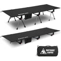 OneTigris SUPRANUBIS Camping Cot – Height Adjustable Folding Bed, Black